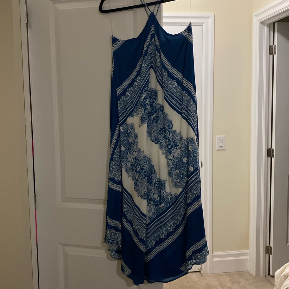 Blue and white handkerchief dress never work